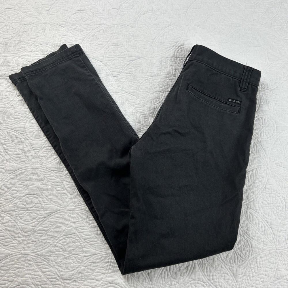 Prana Pants Mens 28x32 Black Slim Fit Breathe Stretch Hiking Casual